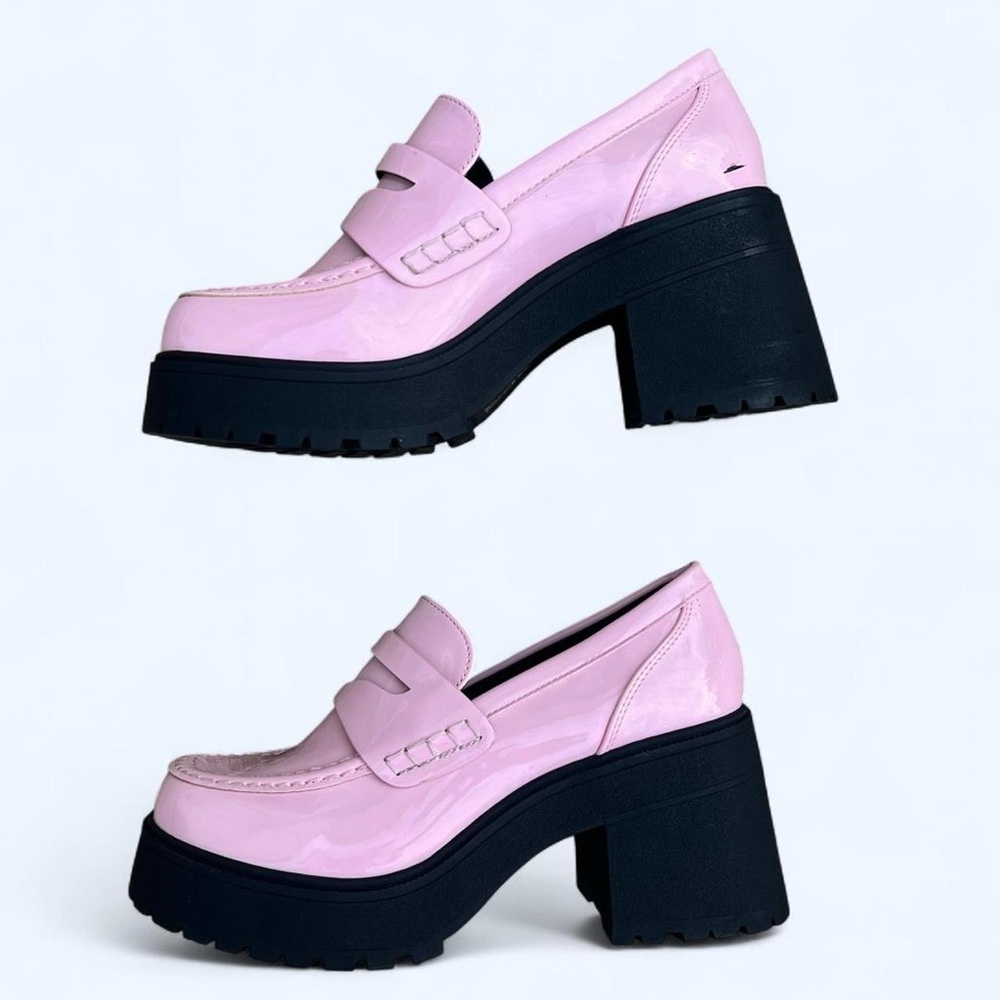Powder Pink Patent Leather Platform Loafers – Size 9 – NWOT